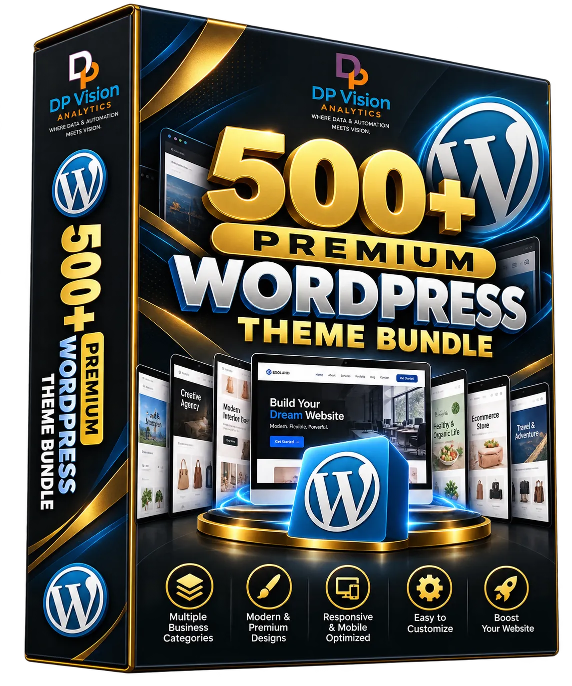 500+ Premium WordPress Themes Bundle